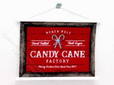 (image for) Miniature 'Candy Cane Factory' Wall Hanging
