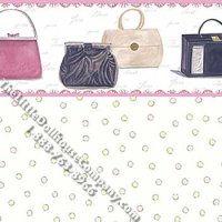 (image for) Pretty Accessories Pattern Miniature Wallpaper for Dollhouses