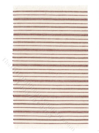 (image for) Miniature White and Purple Striped Rug for Dollhouses