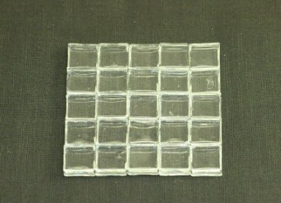 (image for) Miniature Glass Wall Blocks for Dollhouse Scale Models, 25/pk