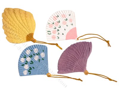 (image for) Miniature Set of Hand Fans for Dollhouses