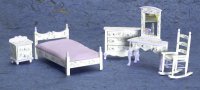 (image for) Dollhouse Miniature Violet Bedroom Set