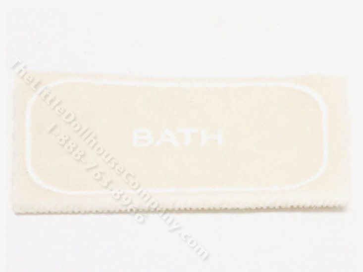 (image for) Miniature Tan Bath Mat for Dollhouses