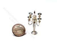 (image for) Miniature Fluted Solid Sterling Silver Candelabra by Don Henry