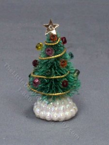 (image for) Miniature Pearl Christmas Tree Decoration for Dollhouses