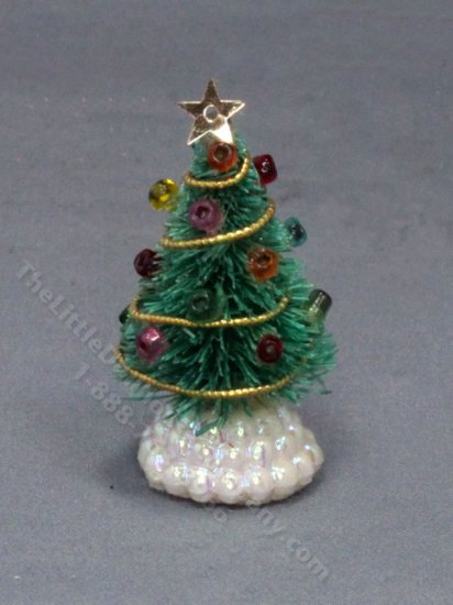 (image for) Miniature Pearl Christmas Tree Decoration for Dollhouses