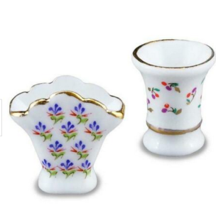 (image for) Miniature Cherry Bach. Button Vases For Dollhouses