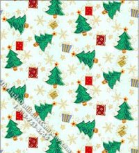 (image for) Dollhouse Scale Model Wallpaper Christmas Tree Pattern