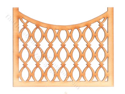 (image for) Scalloped Fence for Dollhouse Scale Models, 4/pkg.