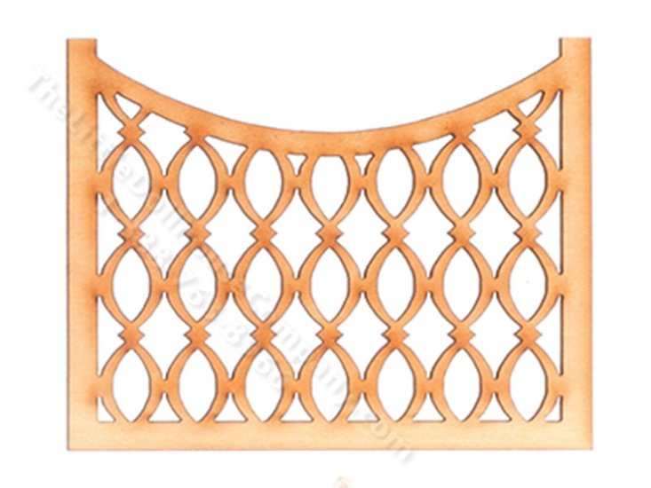 (image for) Scalloped Fence for Dollhouse Scale Models, 4/pkg.