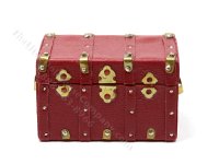 (image for) Dollhouse Scale Model Replica Red Steamer Trunk Chest