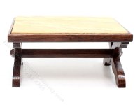 (image for) Miniature Stone-Top Trestle Table