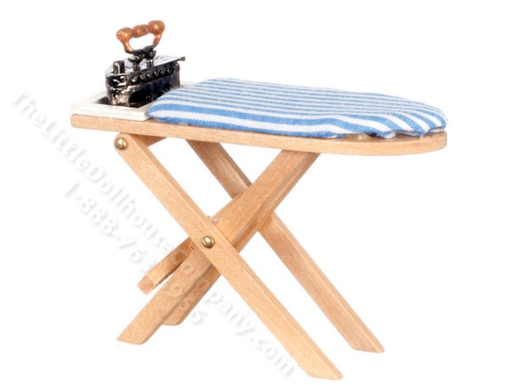 (image for) Miniature Wooden Ironing Board for Dollhouses