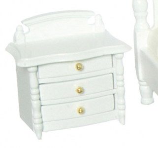(image for) Miniature White Nightstand for Dollhouses