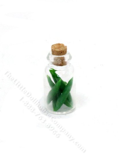 (image for) Miniature Jar of Green Beans for Dollhouses
