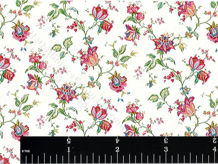 (image for) Dollhouse Scale Model Wallpaper Jacobean Multi Floral