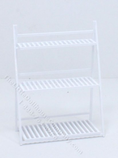 (image for) Miniature Tiered White Towel Rack for Dollhouses