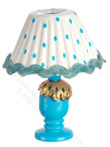 (image for) Miniature Blue Table Lamp DIY Kit for Dollhouses