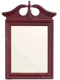 (image for) Miniature Mahogany Mirror for Dollhouses