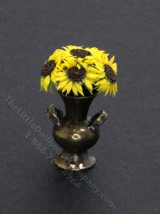 (image for) Miniature Vase of Sunflowers for Dollhouses
