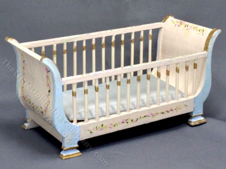 (image for) Miniature Sleigh Crib for Dollhouses