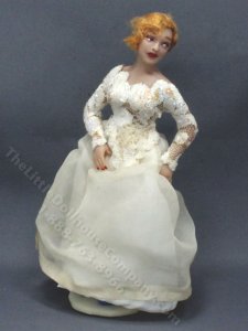 (image for) Miniature Porcelain Bride for Dollhouses