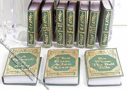 (image for) Miniature Reproduction Hemingway Books for Dollhouses