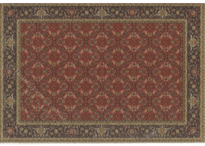 (image for) Miniature 2X-Small Red Persian Rug