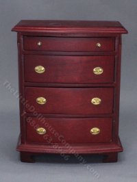 (image for) Miniature Mahogany Dresser for Dollhouses