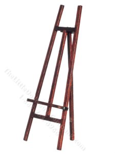 (image for) Miniature Walnut Easel for Dollhouses