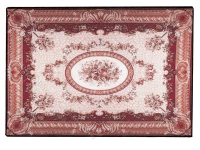 (image for) Miniature Large 'Adelia' Rug - Pink with Pink Flowers