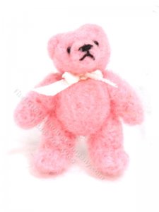 (image for) Miniature Small Pink Mohair Teddy Bear by Erna Meyer