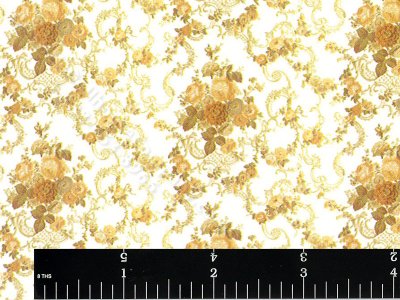 (image for) Roosevelt Rose Pattern Miniature Wallpaper for Dollhouses