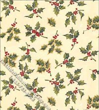 (image for) Dollhouse Scale Model Wallpaper Holly Pattern