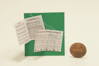(image for) Dollhouse Miniature Caroling Music Books