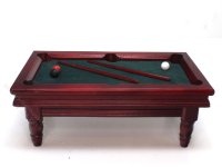 (image for) Miniature Pool Table with Cue for Dollhouses