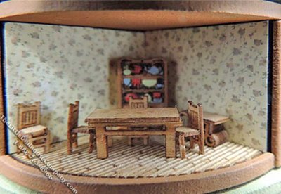 (image for) 1/144" Scale Dining Room Furniture Kit for Dollhouses