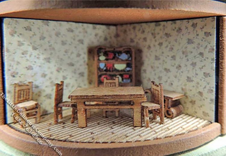 (image for) 1/144" Scale Dining Room Furniture Kit for Dollhouses