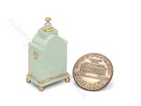 (image for) Miniature Victorian Style Bracket/Mantel Clock - Light Green