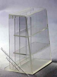 (image for) Dollhouse Miniature Flat Top Clear Display Cabinet