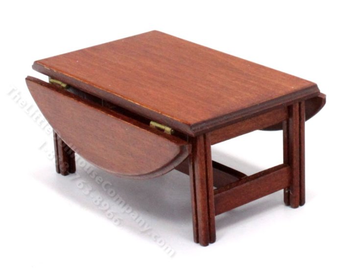 (image for) Handmade Miniature Drop Leaf Coffee Table for Dollhouses