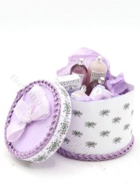 (image for) Miniature Lavender Spa Gift Basket for Dollhouses