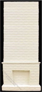 (image for) 1/2 Scale Resin Paintable Fireplace for Dollhouses