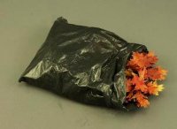 (image for) Dollhouse Miniature Garbage Bag Full of Leaves
