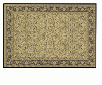 (image for) Miniature Small Scale Beige and Black Rug