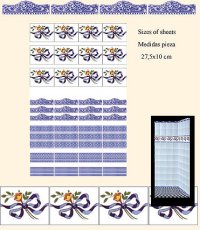 (image for) Dollhouse Scale Model Wall Tiles-Borders