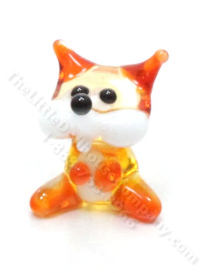 (image for) Miniature Blown Glass Squirrel Figurine for Dollhouses