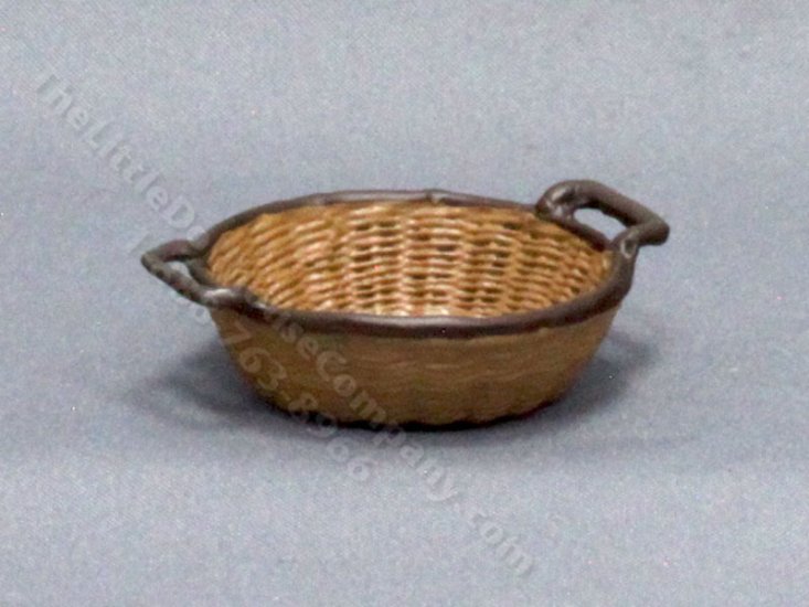 (image for) Miniature Low Round Basket with Handles