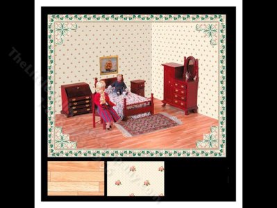 (image for) Wallpapers and Flooring Set for Dollhouses