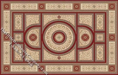 (image for) Dollhouse Scale Model Rectangular Neoclassic Rug